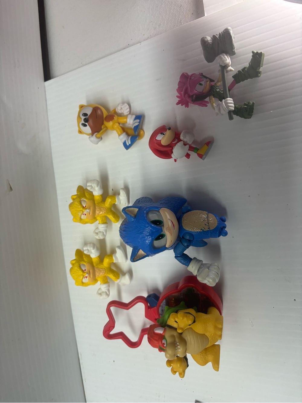 Sonic The Hedgehog Mario Figure Lot 8pc Amy Tails Knuckles